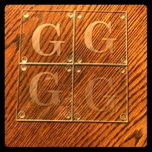 Monogrammed Etched Coasters